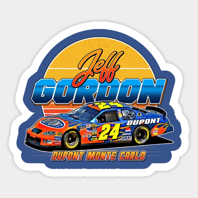 Jeff Gordon Flames 24 Legend Retro Sticker by Erianna Bee